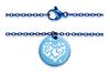 Halskette mit Anhänger Butterfly - Edelstahl, blue