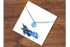 Halskette mit Anhänger Triceratops - Edelstahl, blue