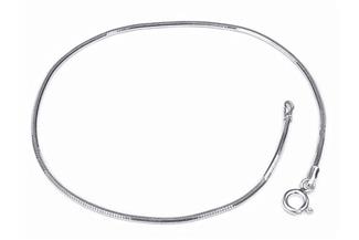 Schlangenkette Armband, achtkant 1,5mm - 925 Silber
