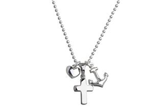 Halskette -  Glaube, Liebe, Hoffnung - 925 Silber