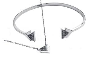 Fashion Line Set Triangle - 925 Silber 925 Silber
