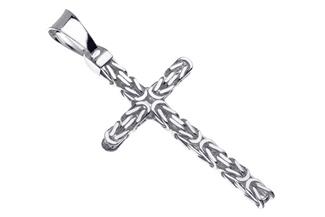 Anhänger Kreuz Königskette 5mm - 925 Silber