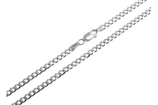 Suplight Panzerkette Herren 925 Silberkette Teenager Halskette Jungen Cool Chain Men Necklace 3/5mm Breit 