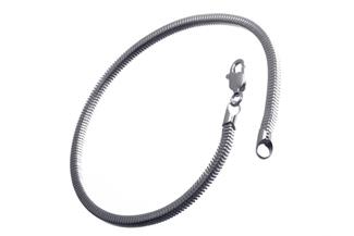 Schlangenkette Armband, vierkant 3mm - 925 Silber