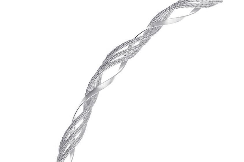 Faschion-Omegahalsreifen circa 4mm - 925 Silber Länge: 40cm - 028ART1