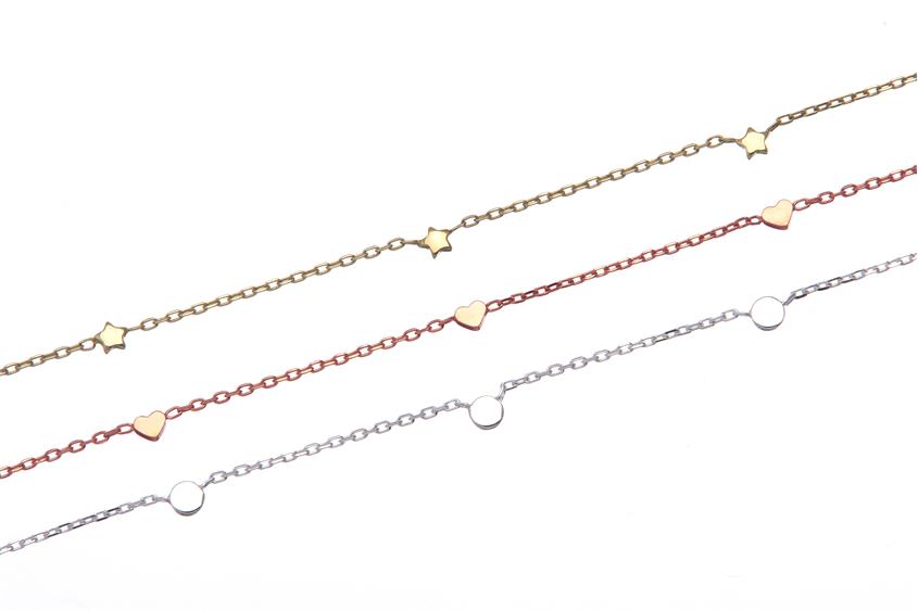 Fashion Line Kette  M17271 - 925 Silber, rosé vergoldet Länge: 42cm