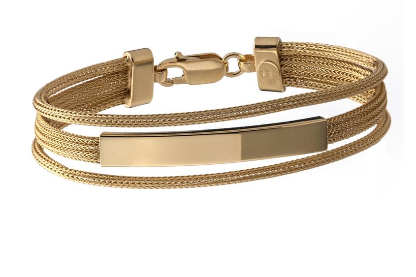 Fashion Armband - 925 Silber, vergoldet GOL188