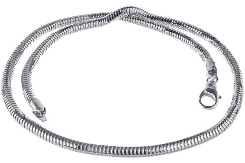 Schlangenkette, achtkant 5mm - 925 Silber