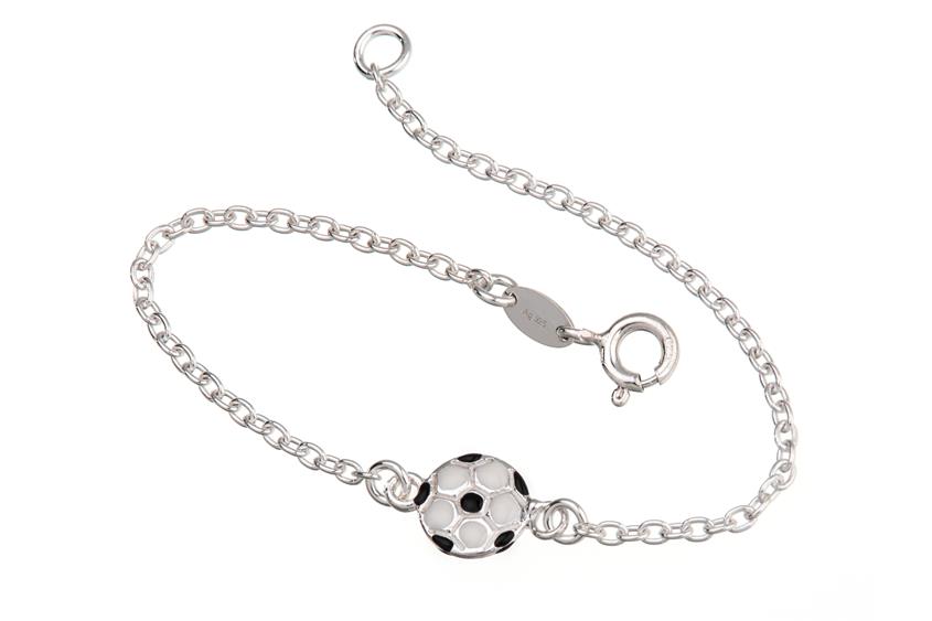 Kinder-Armband mit Fußball - 925 Silber