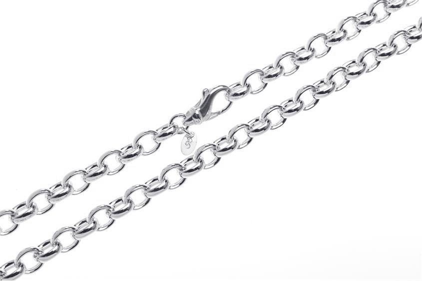 Edelstahl Schmuckset Halskette Armband Silber Karabiner Verschluss Erbsenkette 