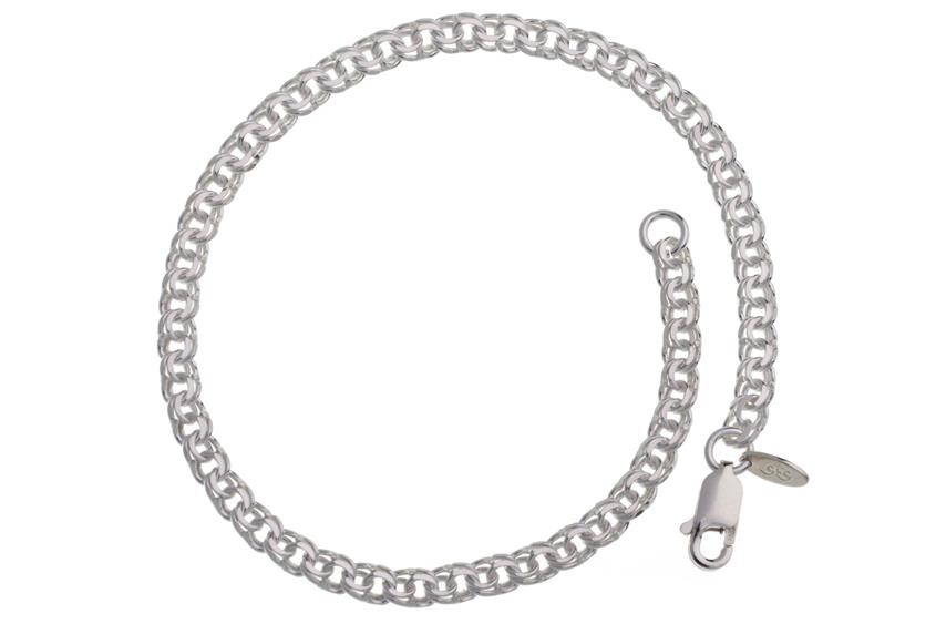 Garibaldikette Armband 3,6mm - 925 Silber