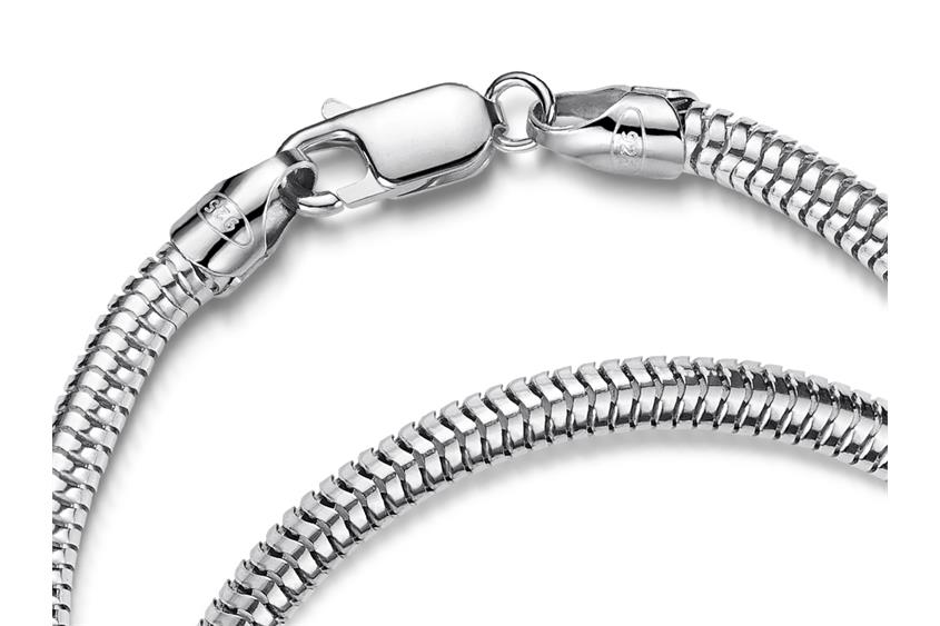 Schlangenkette Armband 4mm - 925 Silber