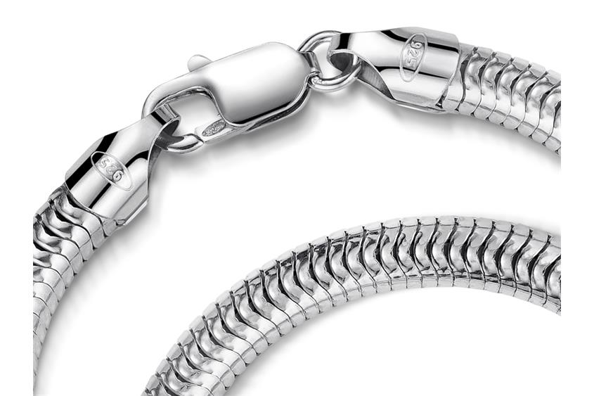 Schlangenkette Armband 6mm - 925 Silber