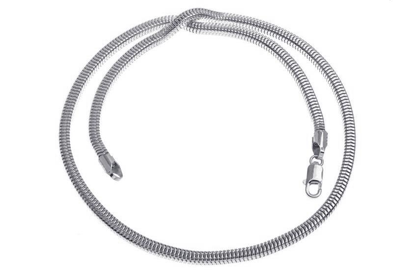 Schlangenkette, vierkant 4,5mm - 925 Silber